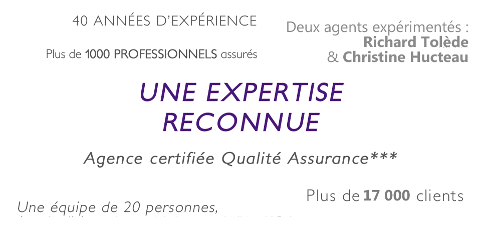 40 années d'expérience, Tolede HPA, 800 campings assurés, agence certifiée qualité assurance, 8000 clients, équipe de 20 personnes